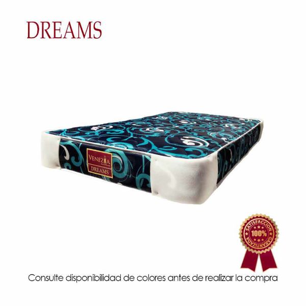 colchón, individual, venezia, dreams, colchoneta, cama, catre