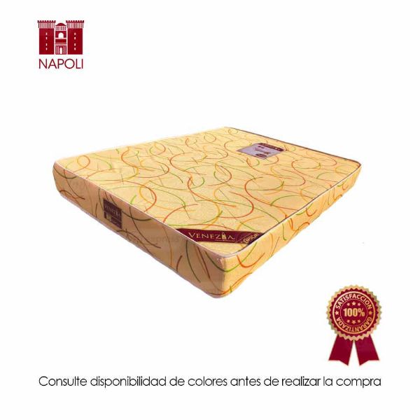 colchón, matrimonial, venezia, napoli, colchoneta, cama, catre