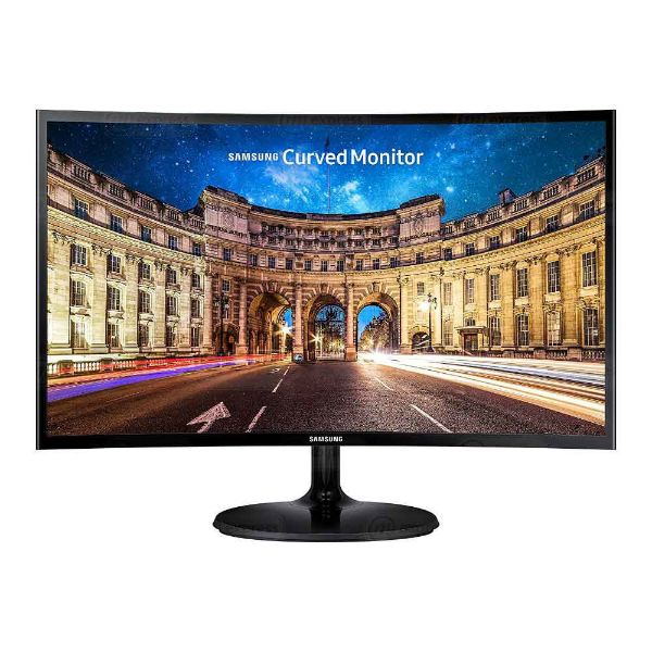 tecnologia, monitor, samsung, televisor, lc24f390fhnxza, 24", curvo, pantalla