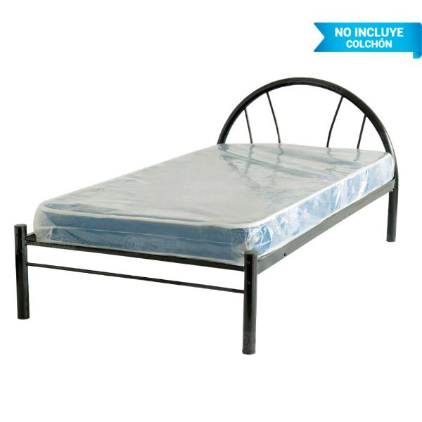 	cama, individual, mata&barrantes, respaldo, catre, hamaca, litera, camastro, madera, metal