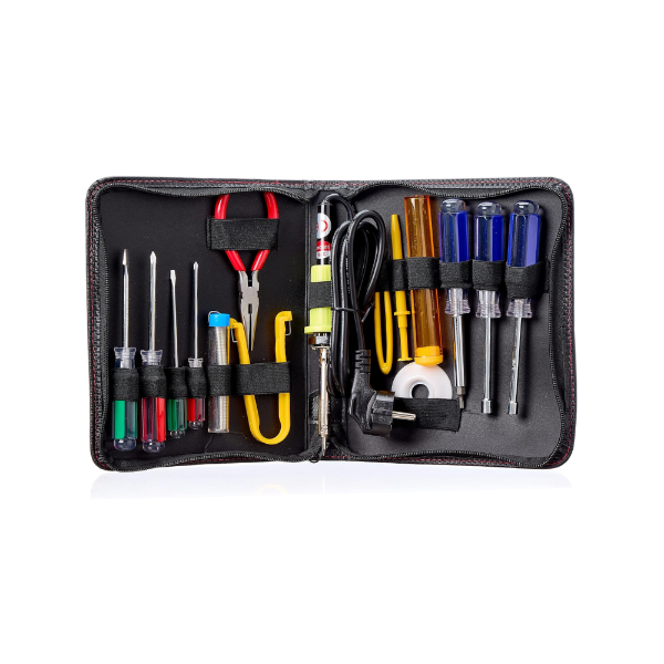 mexpress, herramientas, kit, kit herramientas, manhattan, tecnicos, herramientas para tecnicos, funda transporte, destornillador, soldador