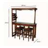 	muebles, desayunador, muebles-en-pino, 4, bancos, rustico, cocina, banco, almuerzo, bar